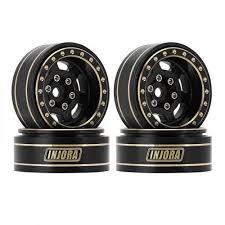 INJORA 1.0 Plus 6-Spoke Brass Beadlock Wheels 43g/pcs offset -3.75mm for 1/18 1/24 RC Crawler (4)